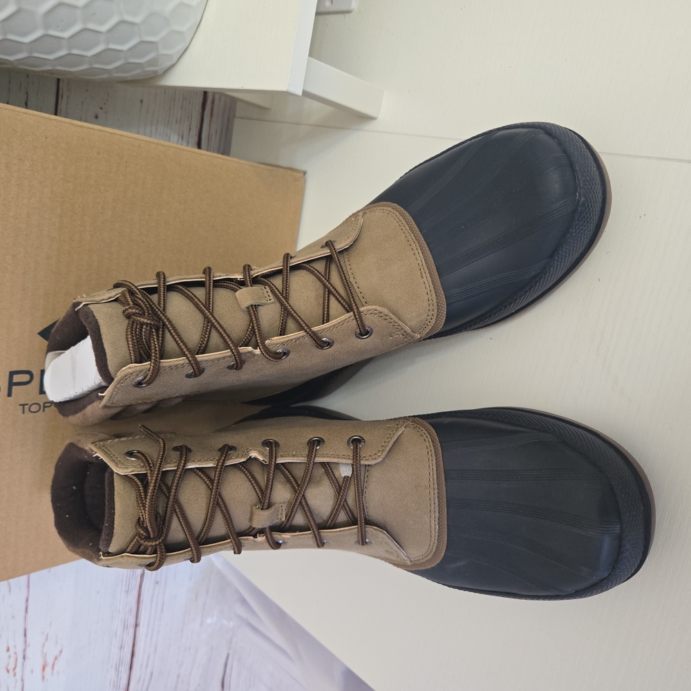 NWT Sperry Men's Cold Bay Wateproof Boot Taupe Size 10 - Picture 12 of 14